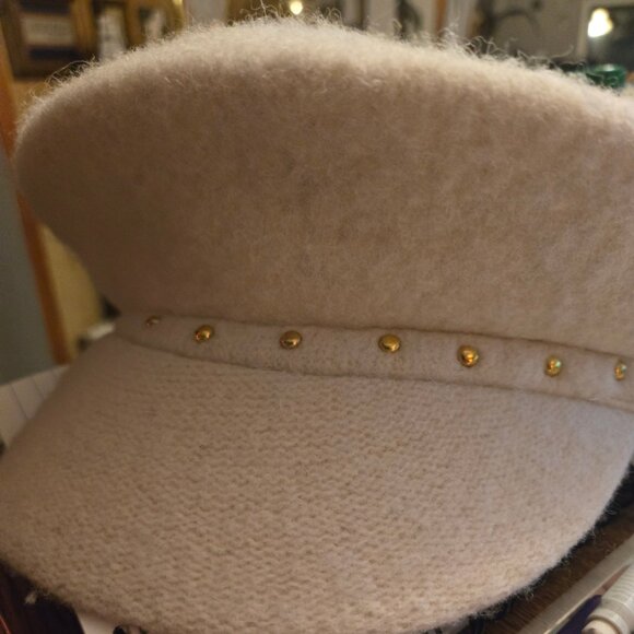 Woman's My Basic Newsboy Cap White - Picture 1 of 4